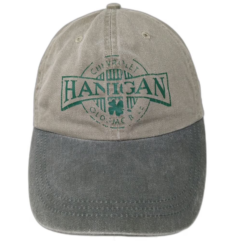 Falcon Baseball Cap Gray One Size Hanigan Chevrolet Oldsmobile Leather Strap Hat